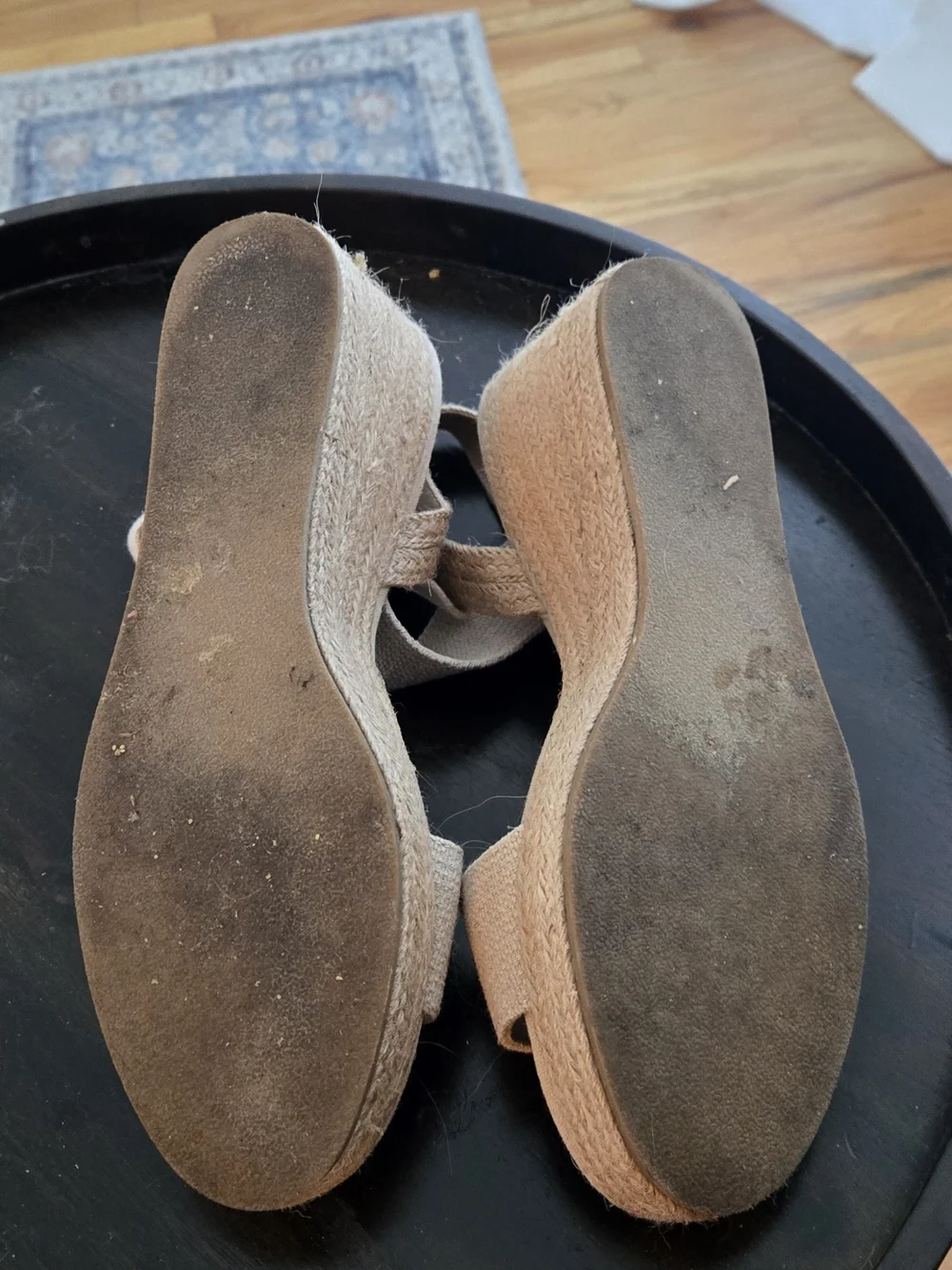 MIA Neutral Beige Espadrille Wedge Sandals